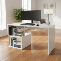 Scrivania con libreria Lionel White