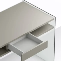 Scrivania design in vetro e laminato Patrik