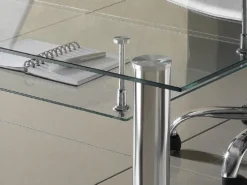 Scrivania moderna Roland per ufficio in vetro 120 x 70 cm
