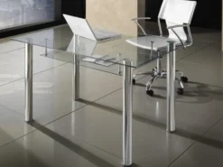 Scrivania moderna Roland per ufficio in vetro 120 x 70 cm