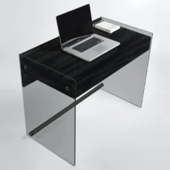 Scrivania per computer Studeo in vetro e laminato