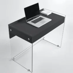 Scrivania per computer Studeo in vetro e laminato