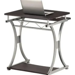 Scrivania porta PC in metallo e legno Compatta-B
