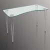 Scrivania porta PC Kayden in metallo e vetro 120 cm