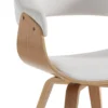 Sedia design moderno Once Wood White