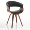 Sedia moderna Once Wood Black