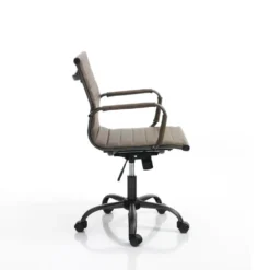 Sedia ufficio in pelle sintetica Mastery Small Old Brown