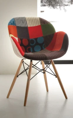 Sedie patchwork multicolore Evette Patch