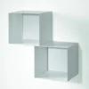 Set 3 cubi da parete in acciaio Naoki
