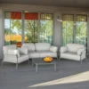 Set da giardino in alluminio e corda Easy