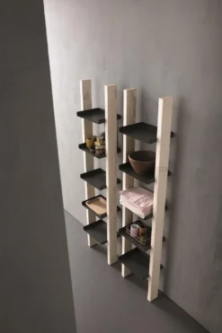 Set mobili bagno in legno Old Wood 2 di Loetrà