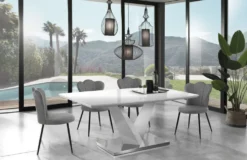 Set 4 sedie imbottite Tarja Grey