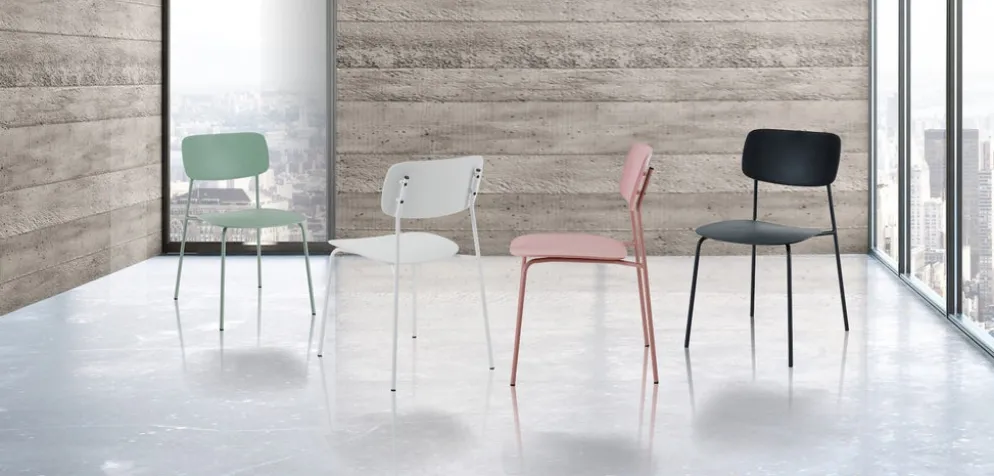 Set 4 sedie impilabili Clarybel White