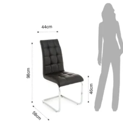 Set 4 sedie moderne Darlington Black