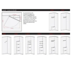 Specchio angolare ad anta in alluminio Angle Vanity