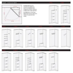 Specchio angolare ad anta in alluminio Angle Vanity
