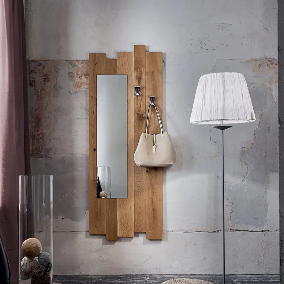 Specchio da ingresso in legno Elias 2