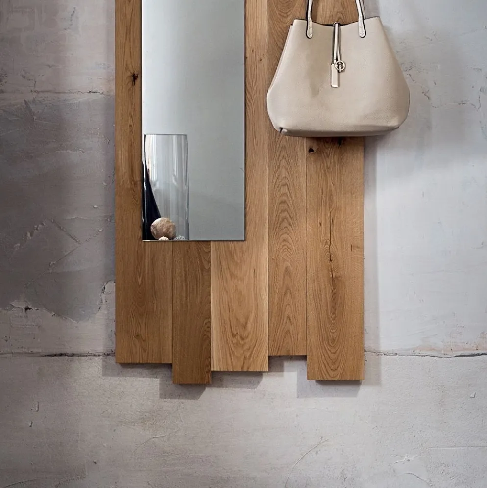 Specchio da ingresso in legno Elias 2