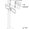 Supporto TV da pavimento design Morris1