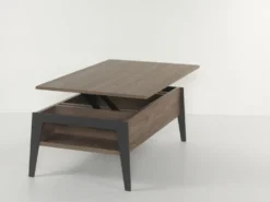 Tavolino da salotto con piano alzabile e contenitore Mintar
