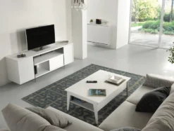 Tavolino da salotto con piano alzabile e contenitore Mintar