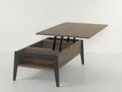 Tavolino da salotto con piano alzabile e contenitore Mintar