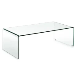 Tavolino da salotto in vetro curvato Emerald