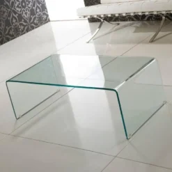 Tavolino da salotto in vetro curvato Emerald