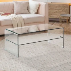 Tavolino da salotto in vetro curvato Emerald Evo