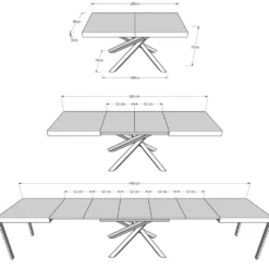Tavolo allungabile Aberdeen 90x180/440 cm