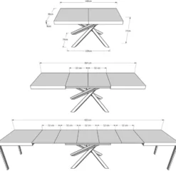 Tavolo allungabile Aberdeen 90x160/420 cm