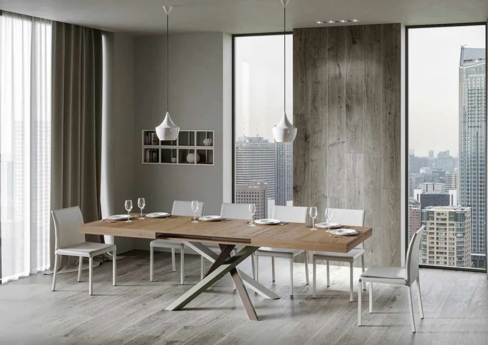 Tavolo allungabile Aberdeen 4C 90x130/390 cm