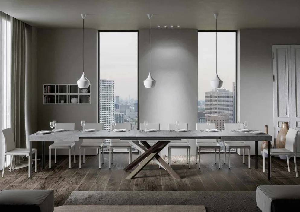 Tavolo allungabile Aberdeen 4C 90x130/390 cm