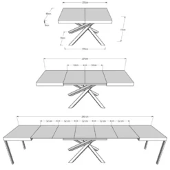 Tavolo allungabile Aberdeen 4B 90x130/390 cm
