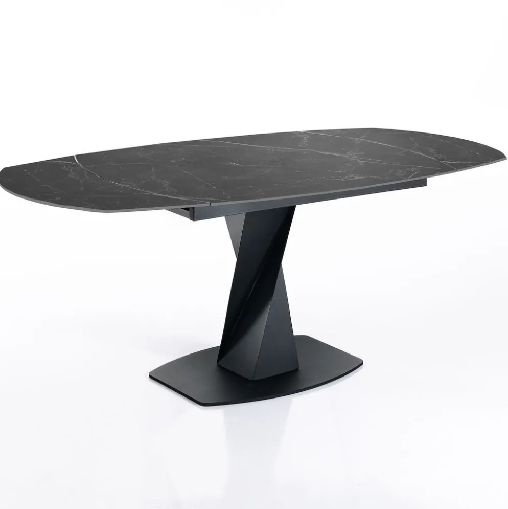 Tavolo allungabile con piano in ceramica Bernat Black