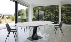 Tavolo allungabile con piano in ceramica Bernat Marble
