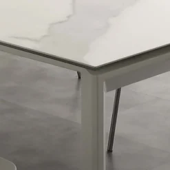 Tavolo allungabile Duarte piano vetro ceramica 140 x 90 cm