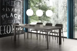 Tavolo allungabile in acciaio e ceramica Duarte Duo