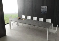 Tavolo allungabile in legno e alluminio Mack