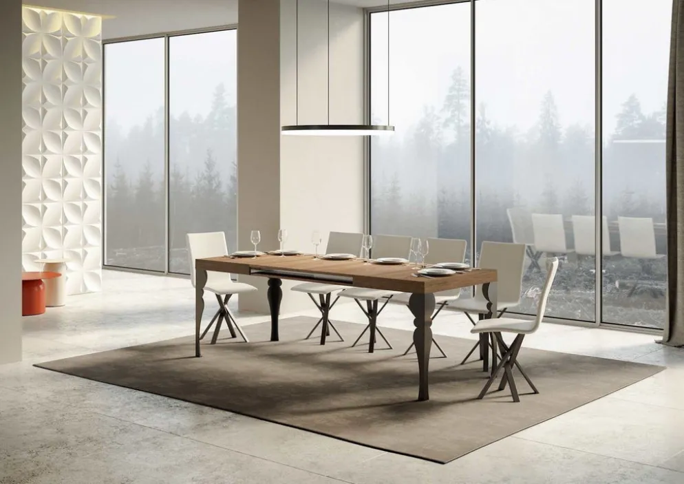 Tavolo allungabile moderno Askim 90x130/390 cm