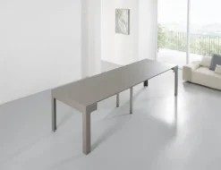 Tavolo consolle allungabile in acciaio Dutton