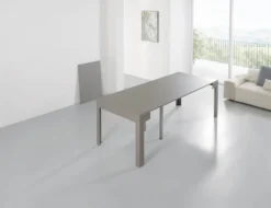 Tavolo consolle allungabile in acciaio Dutton