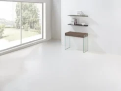 Tavolo consolle allungabile Ronny Big in vetro e laminato