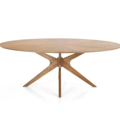 Tavolo da pranzo ovale in legno Hubbard Oak