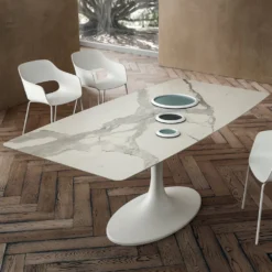 Tavolo fisso con piano a botte Avalon
