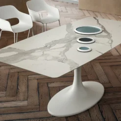 Tavolo fisso con piano a botte Avalon