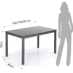 Tavolo rettangolare allungabile Lari Grey