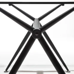 Tavolo scrivania in vetro e metallo Glam Noir