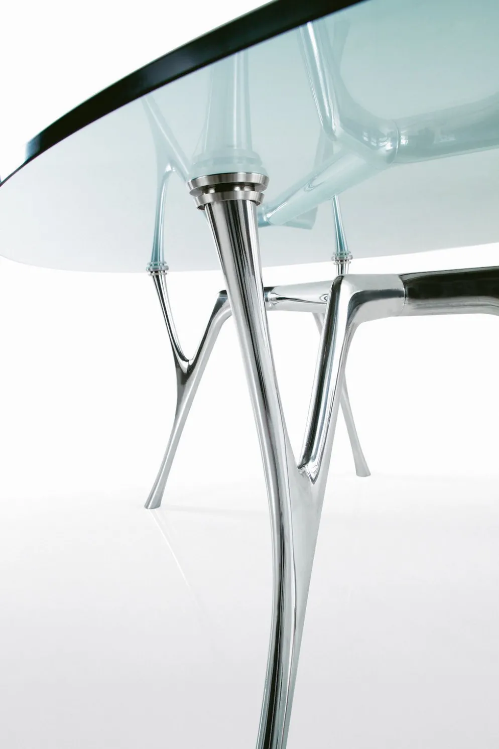 Tavolo scrivania ovale Perseo Glass