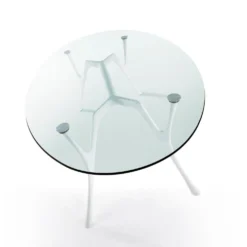 Tavolo scrivania ovale Perseo Glass